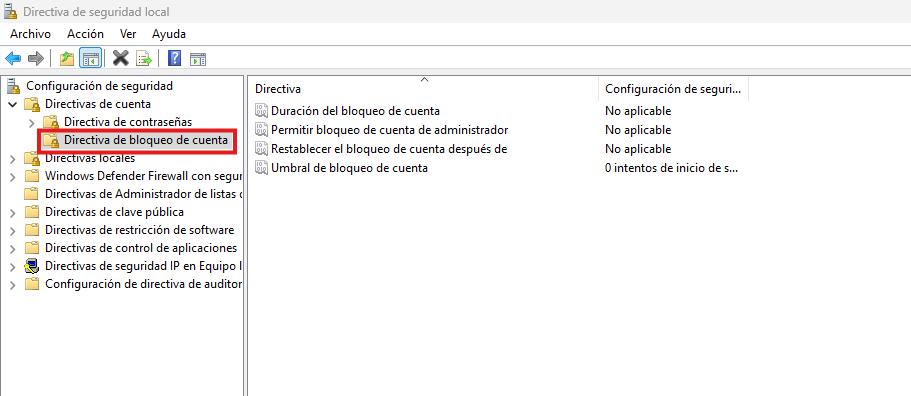 desactivar el umbral de bloqueo de cuenta