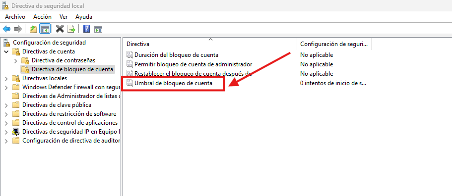 desactivar el umbral de bloqueo de cuenta