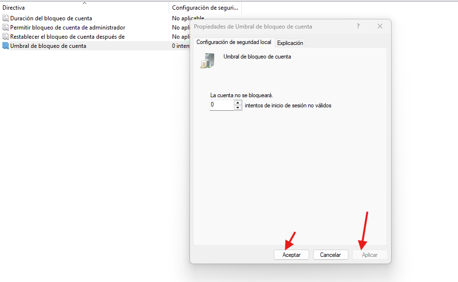 desactivar el umbral de bloqueo de cuenta