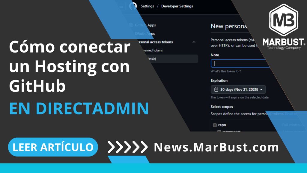 Cómo conectar tu hosting con GitHub desde DirectAdmin
